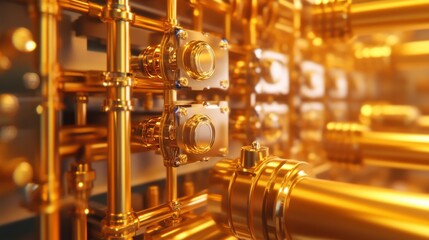 Gold Plated Circuit Connections with Warm Light