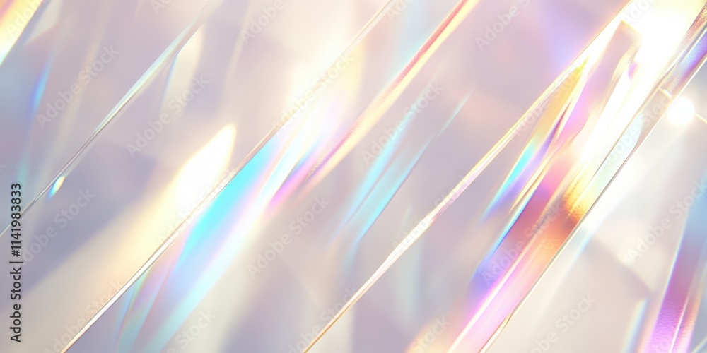 Aufkleber abstract holographic background with colorful reflections and light beams for digital art and design