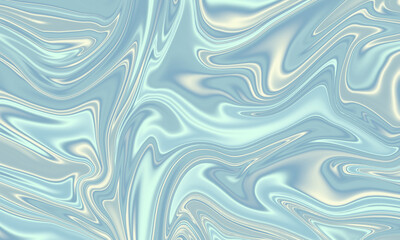 Abstract blue and silver liquid marble background.