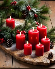 christmas still life with candle