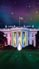 city skyline at night