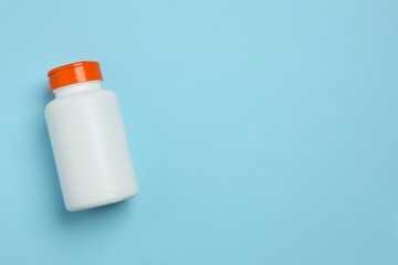 White bottle on colorful background