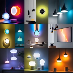 abstract background with bulbs