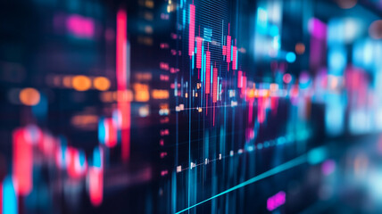 Obraz premium Dynamic Financial Data Stream 