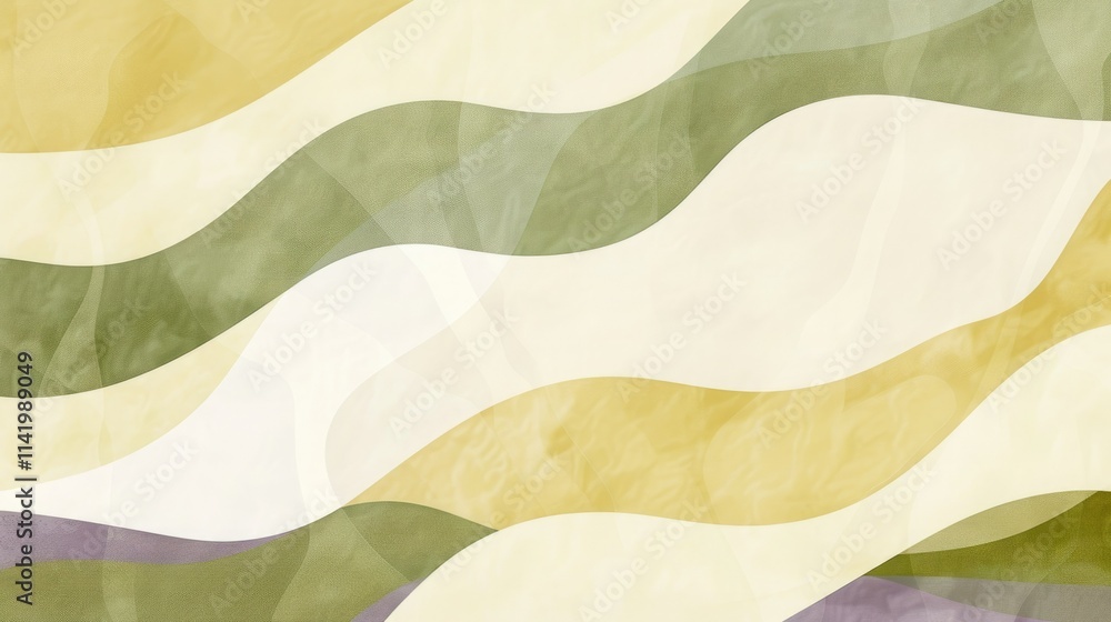 Aufkleber wavy abstract design with soft colors creating a tranquil atmosphere in a modern art setting
