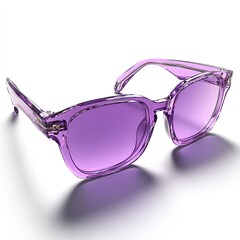 purple sunglasses 3d render icon isolated on transparent background cutout 