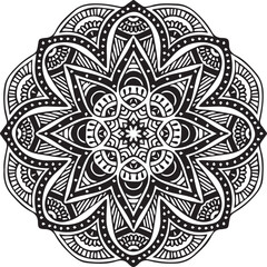 Beautiful flower art and mandala vector design