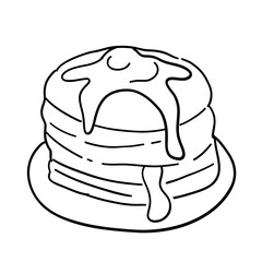 Pancake on top of honey