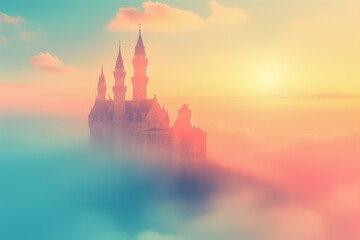 Fototapeta premium A castle in the clouds