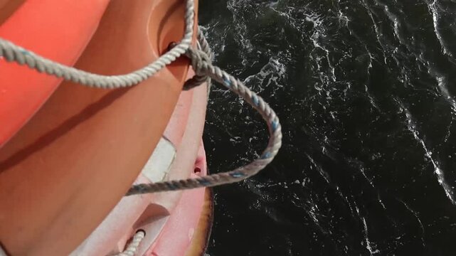 Life Buoy on a Boat
