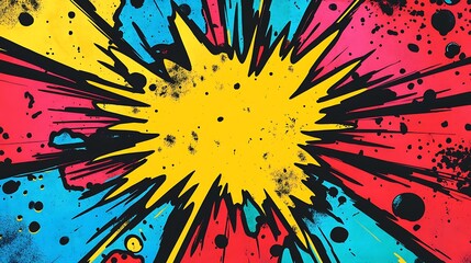 Vibrant abstract digital painting burst style artwork. AI Generated