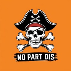 Fototapeta premium Pirate Skull Crossbones No Part Dis