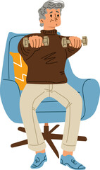 Senior Man Exercising