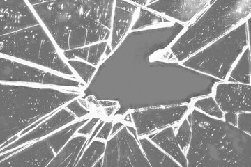 Obraz premium PNG Shattered glass transparent microphone crystal.