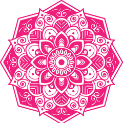 Beautiful flower art and mandala vector design