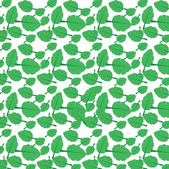 seamless pattern with green leaves