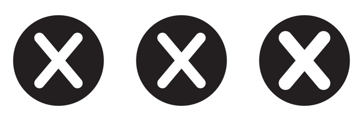 Fototapeta premium red cross mark icon. Vector illustration