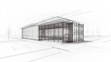A Contemporary Fusion: The Interplay of Industrial Aesthetics and Sustainable Living in a Container-Based Architectural Marvel
