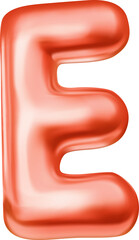 Red Glossy Letter E