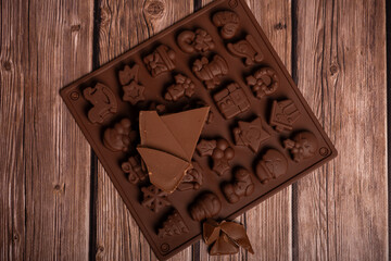Home made dark chocolate for valentine day gift or other holidays,