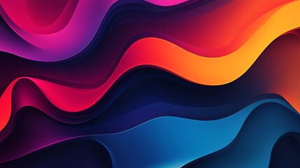Obraz premium Flowing brightly colored abstract vector art. AI Generated