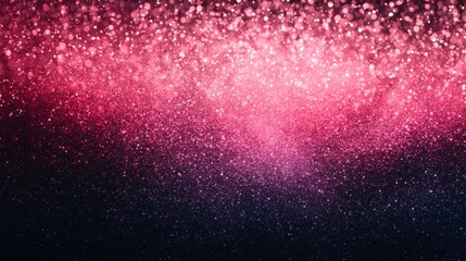 Fototapeta premium Abstract vibrant pink glitter explosion against dark background