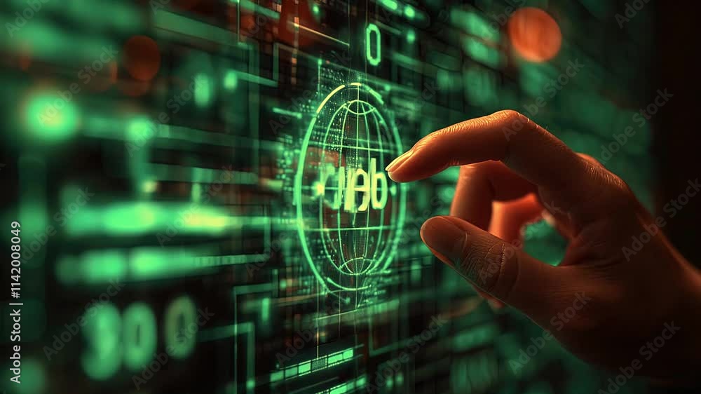 Canvas Prints web 3.0 technology concept: blockchain, big data, cloud services, and meta futuristic digital networ