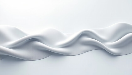 3d emboss Silver Wave Minimalism: High-Key Parametric Design