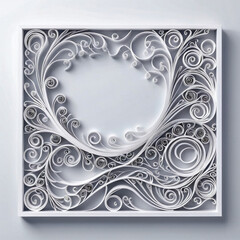 Papercraft Silver Smooth Abstract Design: Parametric Wave Patterns