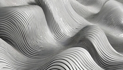 Minimalist Abstract Silver Patterns: Smooth Wave Design