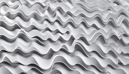 3d Silver Minimalist Texture: Smooth Parametric Waves