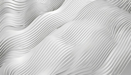 High-Key Minimalism: Silver Smooth Wave Patterns