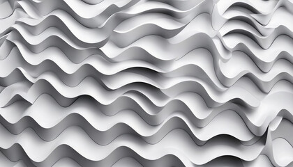High-Key Wave Patterns: Abstract Silver Minimalism