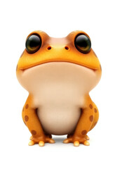 Obraz premium 3D Chibi Toad Flashcards Clipart. Suitable for animal flashcard, alphabet flashcards, Montessori Flashcards. Isolated on white background