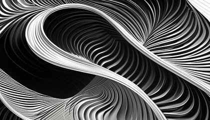 Abstract Silver Repetition: Minimalist Wave Design