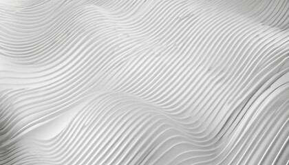 Abstract Minimalist Silver Waves: A Smooth Parametric Design