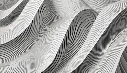 Minimalist Silver Waves: Abstract Repetitive Patterns