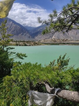 Lake Dhumba with mountain,Jomsom,Nepal
