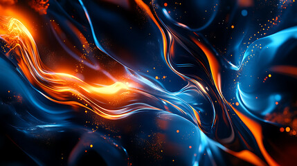 Abstract Liquid Fire and Ice Dance 