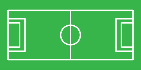 Football soccer field line contour background icon. Football field graphic design, perfect for education or examples.