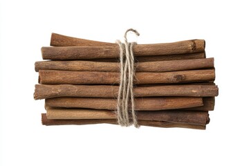 A bundle of twigs tied together, perfect for crafting or rustic decor. Ideal for use in various creative projects.