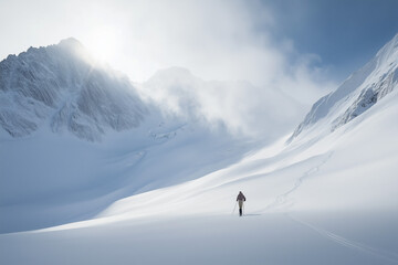 snow covered mountains