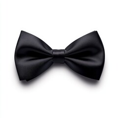 A classic black bow tie, symbolizing elegance and formal attire. Perfect for special occasions and celebrations.