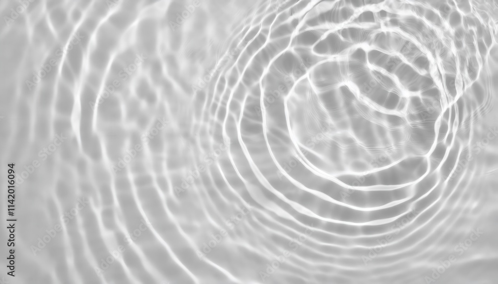Poster hypnotic water ripples with soft light reflections. abstract fluid wave patterns for tranquil design