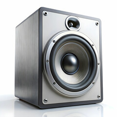 audio speaker on white background