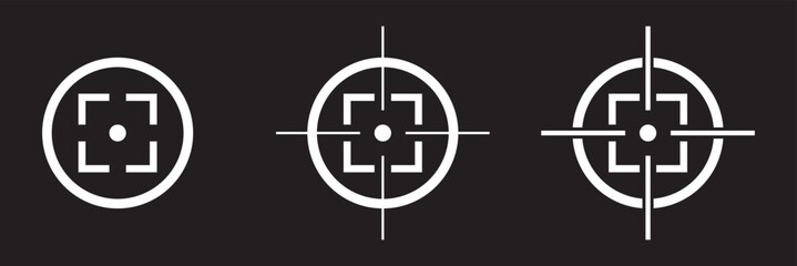 Target icon with the shadow isolated on a white background, vector illustration for web design. Gun target icon simple trendy flat style line and solid Isolated vector illustration