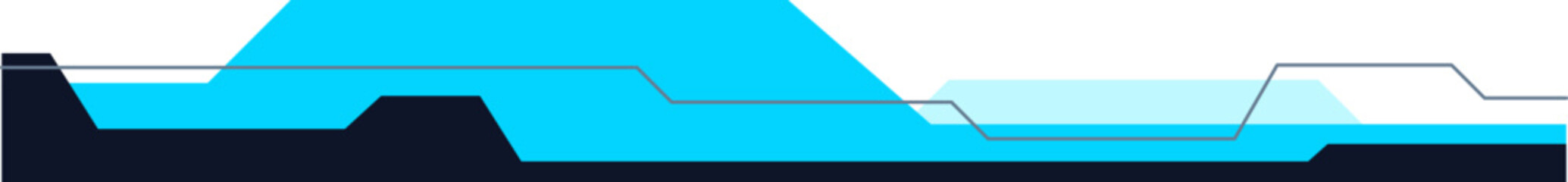 Futuristic Tech Footer Modern Illustration