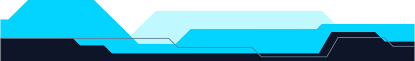 Obraz premium Futuristic Tech Footer Modern Illustration