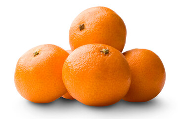 Tangerine on white