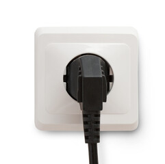 Single electric socket with plug